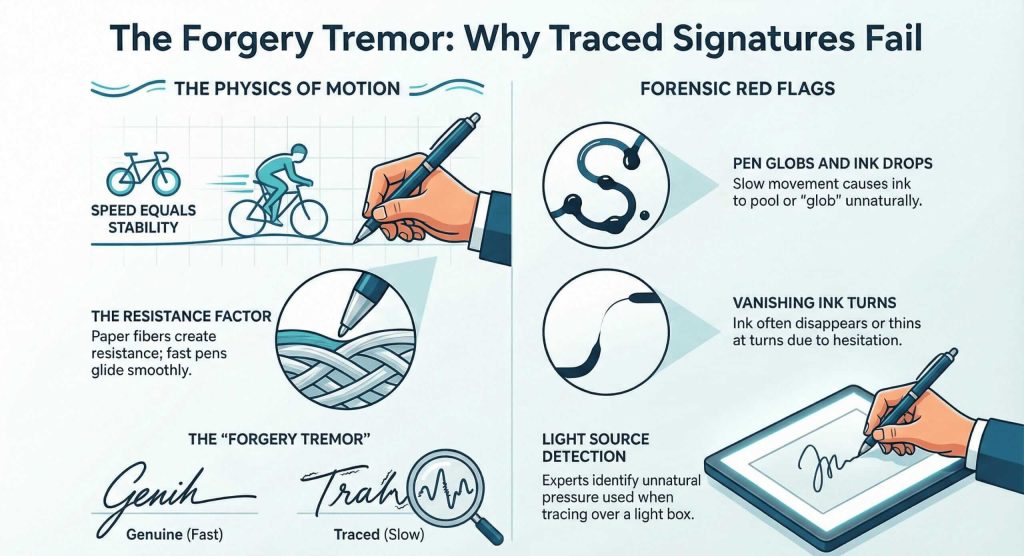 Describing how you will identify traced signature