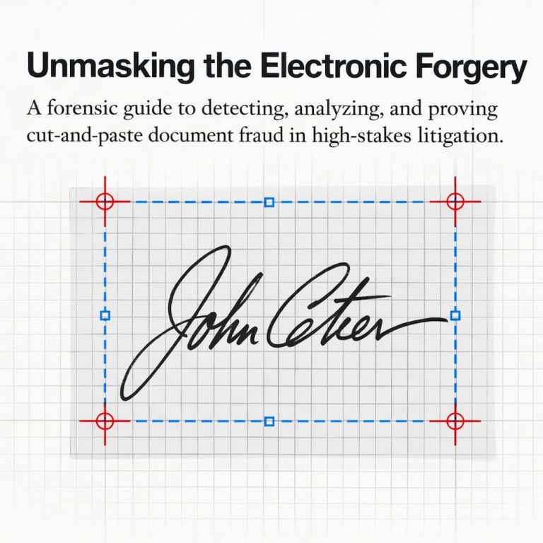 Bart Baggett, forensic document examiner, presents a guide to detecting and proving cut-and-paste electronic signature forgery.