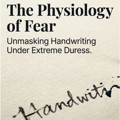 Bart Baggett forensic document examiner image showing extreme pen pressure on handwriting as a physical indicator of duress.