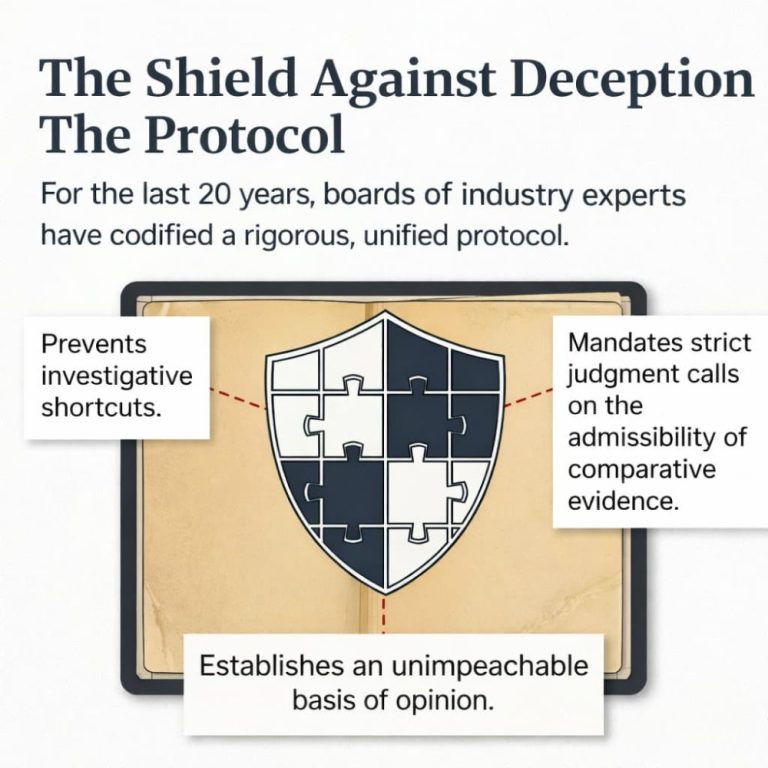 Bart Baggett, forensic document examiner, outlines the three-pillar protocol that shields handwriting analysis against deception.