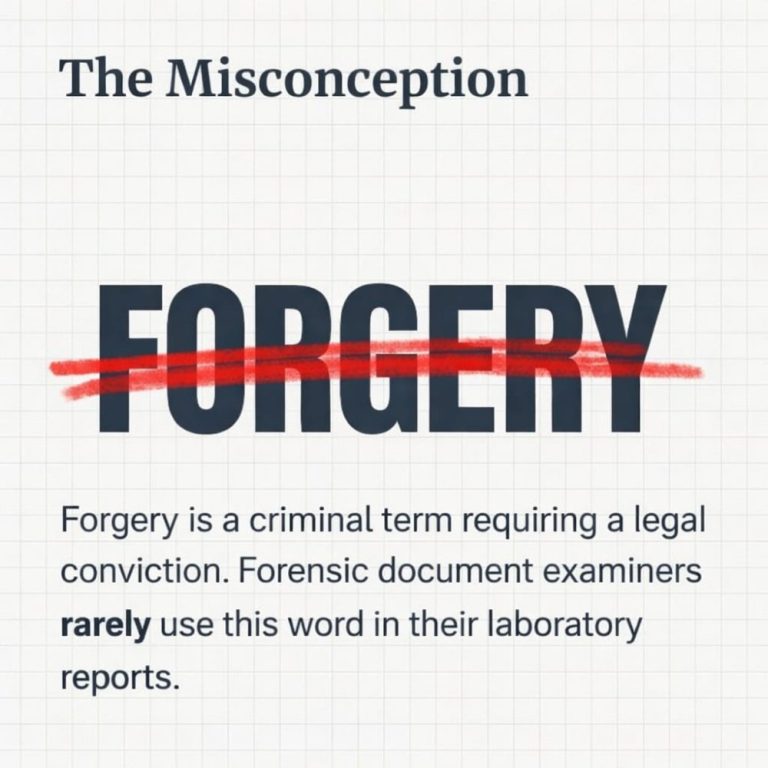 Bart Baggett, forensic document examiner, contrasts the forgery misconception with the forensic reality of simulated and traced signatures.